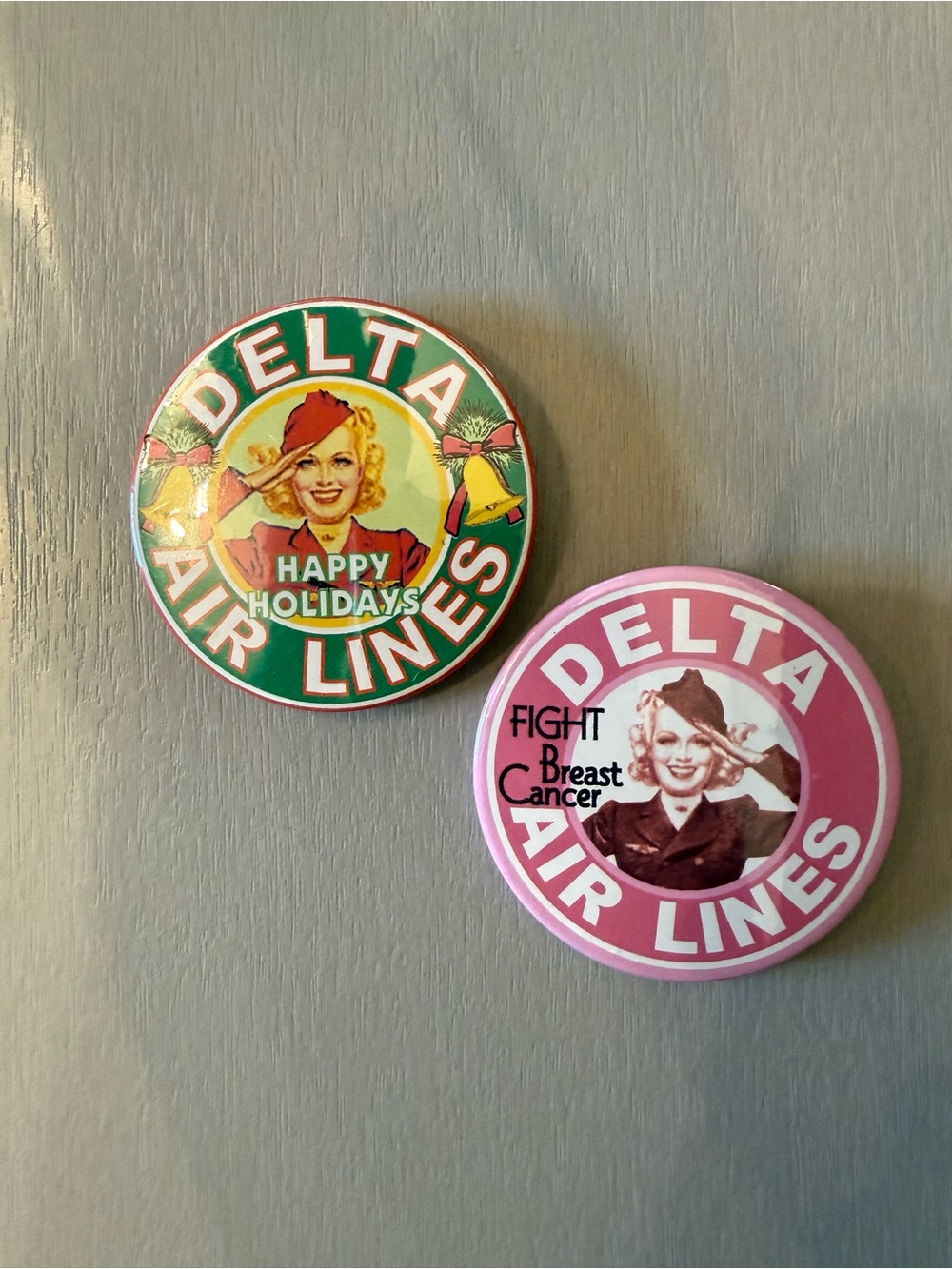 Delta Air Lines Vintage Pinback Buttons